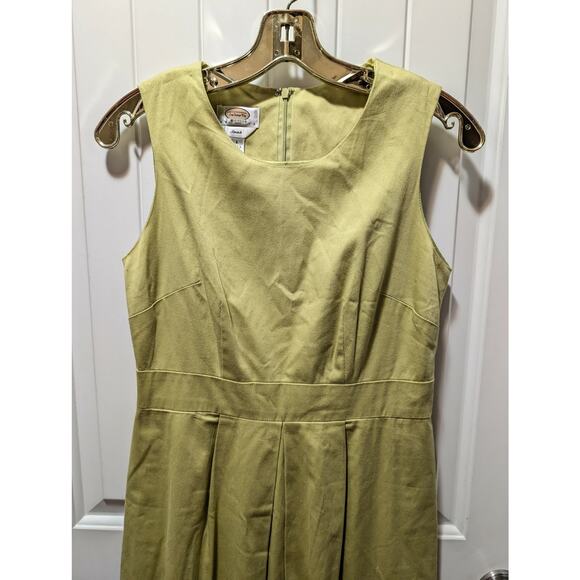 Talbots Summer Derby Dress Women's 4 Green Spring Sleeveless - Picture 2 of 7